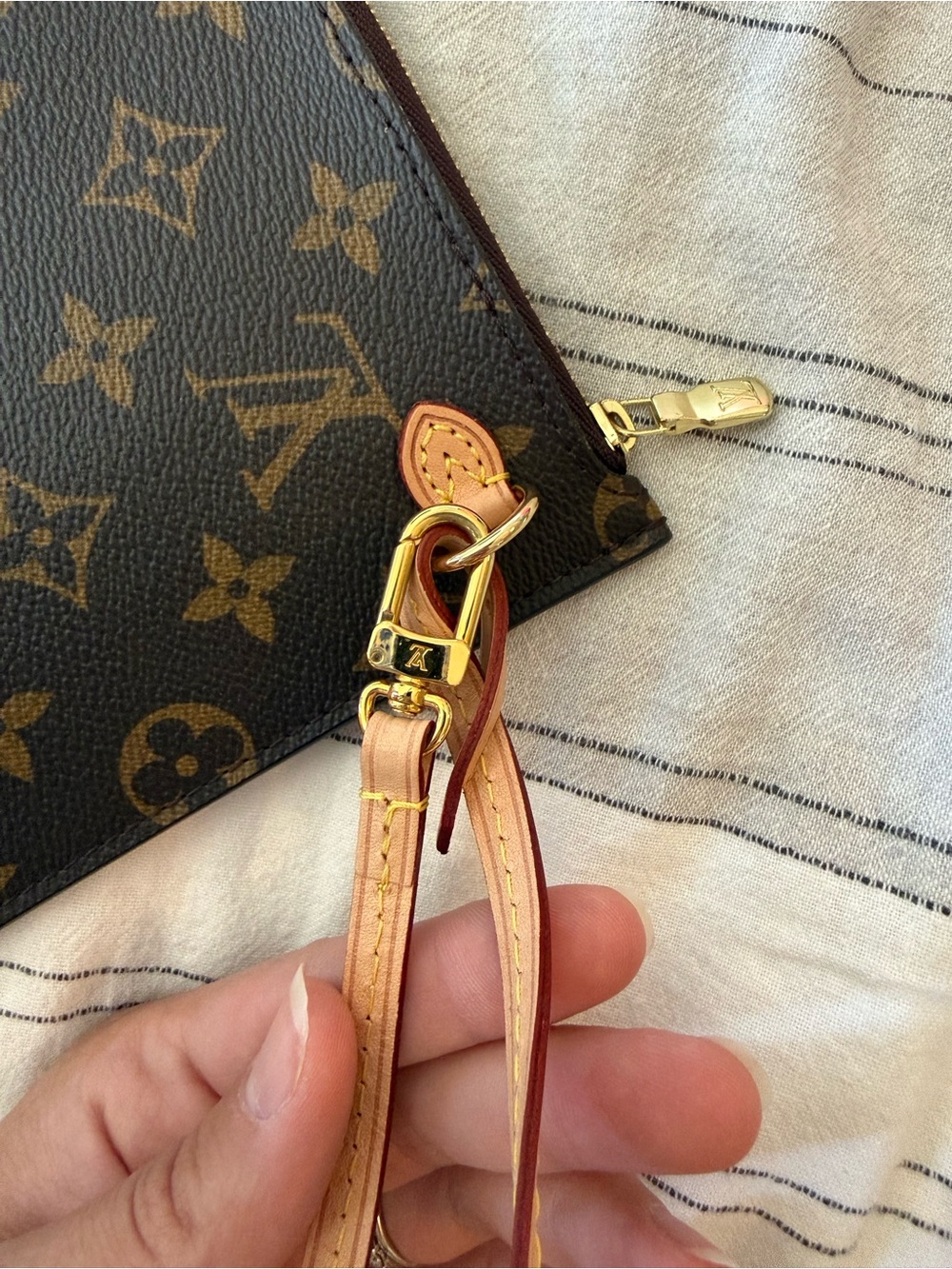 Louis Vuitton Brown and Tan Pochette - Picture 7 of 8